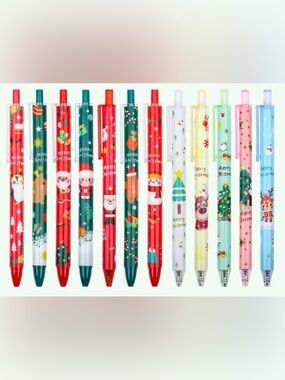 Holiday Christmas Ballpoint Pens - BUNDLE OF 5, RANDOM PULL